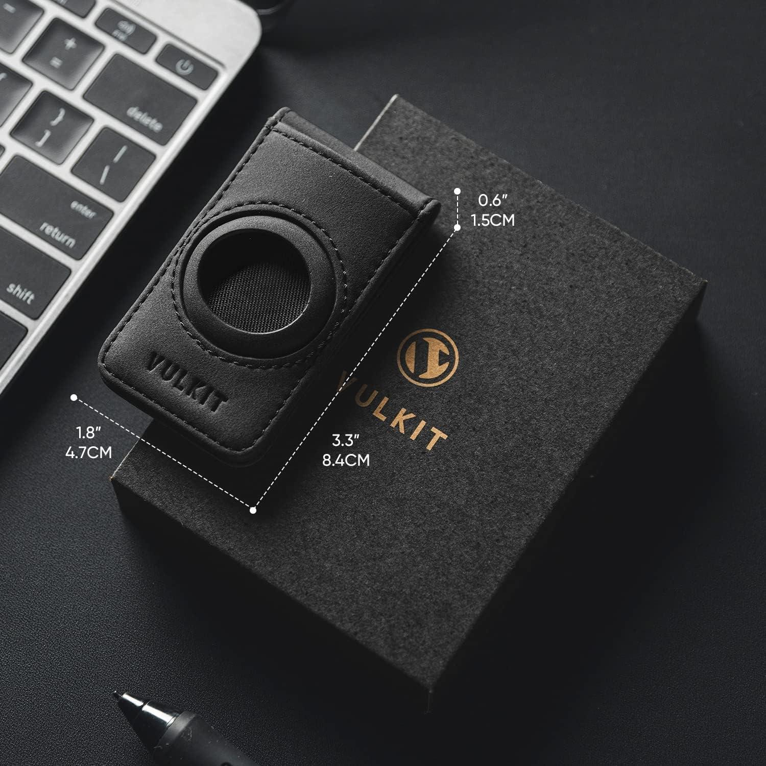 image:imageVULKIT Mens Magnetic Money Clip with Airtag Holder Airtag NOT Included Holds Up to 15 Cash or 8 CardsBlack