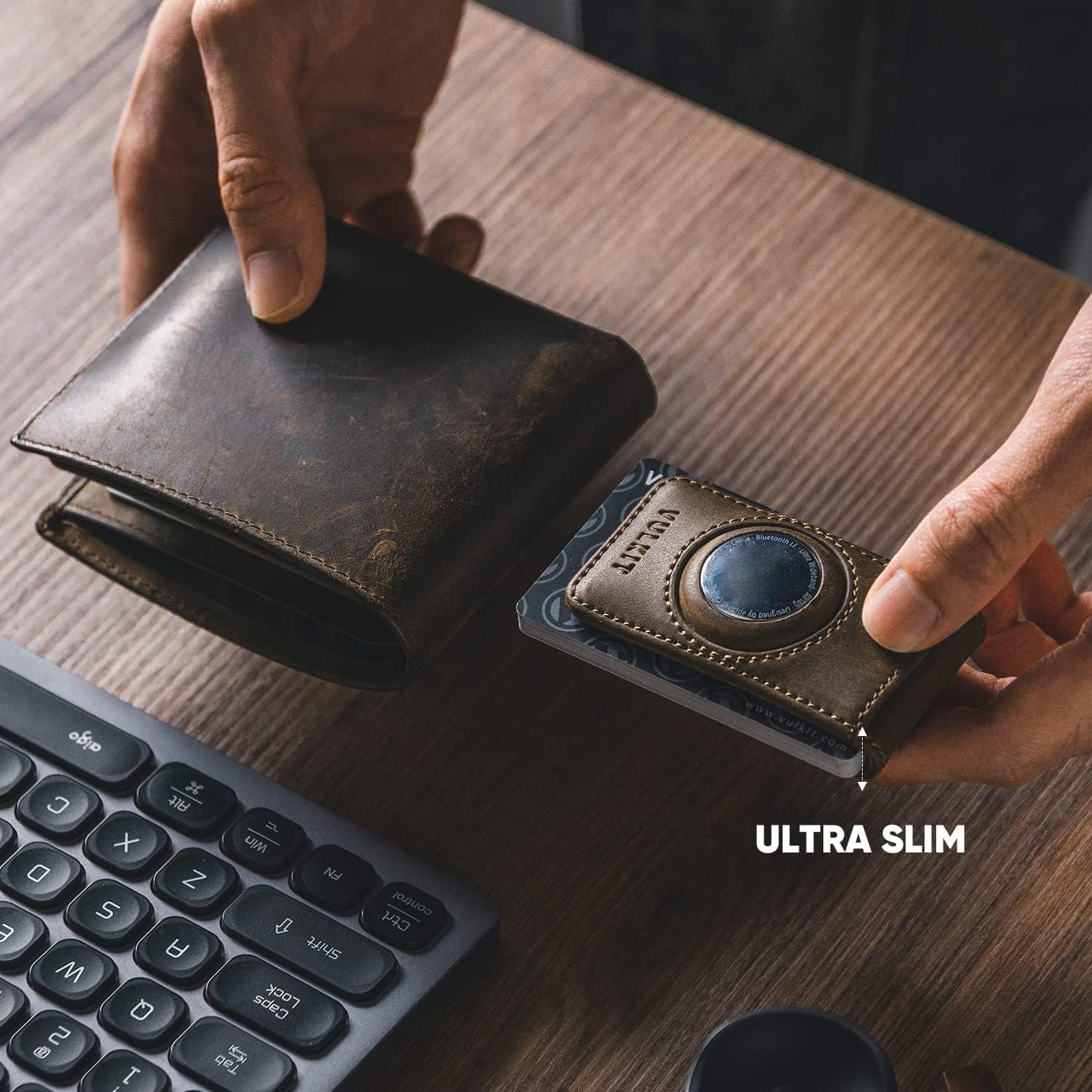 image:imageVULKIT Mens Magnetic Money Clip with Airtag Holder Airtag NOT Included Holds Up to 15 Cash or 8 CardsEspresso