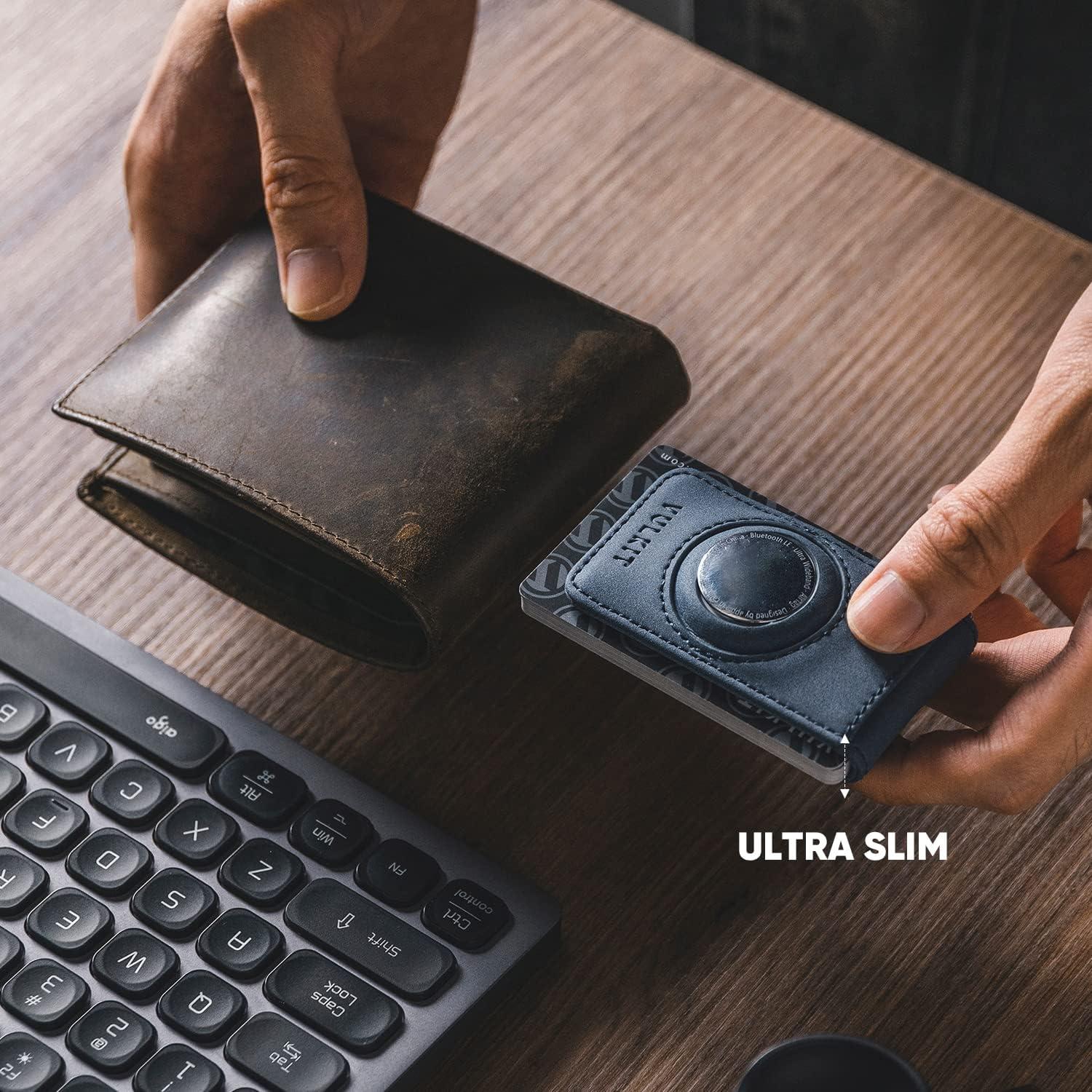 image:imageVULKIT Mens Magnetic Money Clip with Airtag Holder Airtag NOT Included Holds Up to 15 Cash or 8 CardsNavy