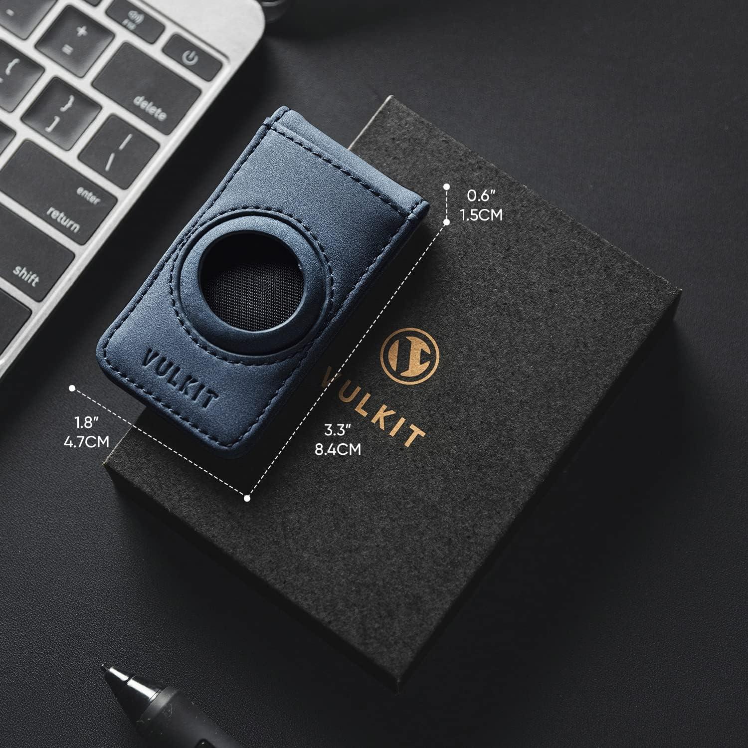 image:imageVULKIT Mens Magnetic Money Clip with Airtag Holder Airtag NOT Included Holds Up to 15 Cash or 8 CardsNavy