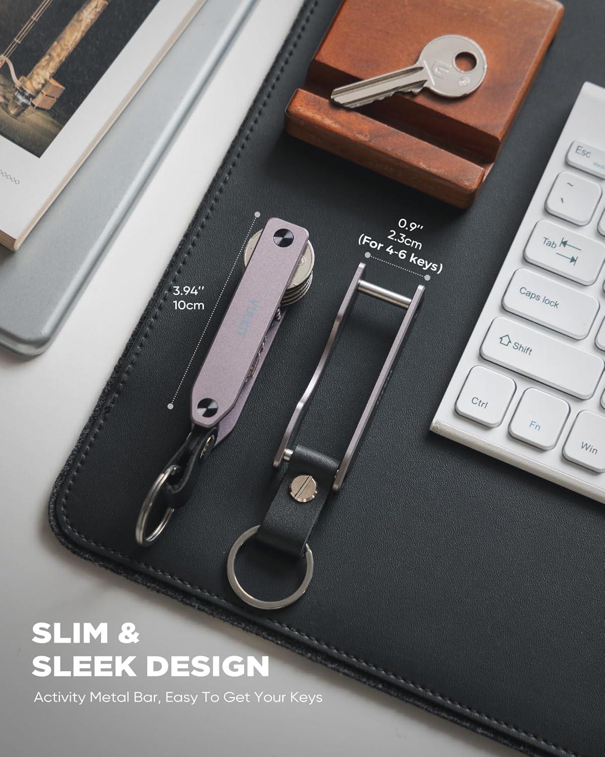image:imageVULKIT Metal Key Organizer Minimalist Key Holder Compact Key Case KeychainLilac