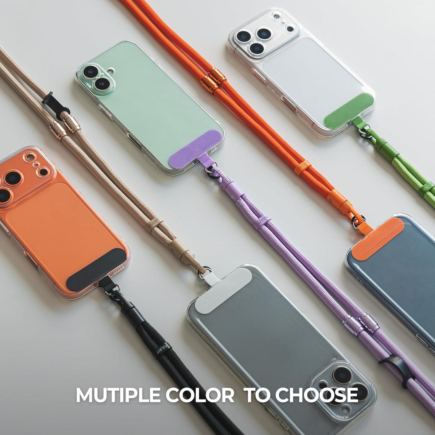 image:imageVULKIT Phone Lanyard Crossbody Cellphone Wrist Strap AntiTheft Phone Strap Adjustable Neck Lanyard with Metal BucklesGreen