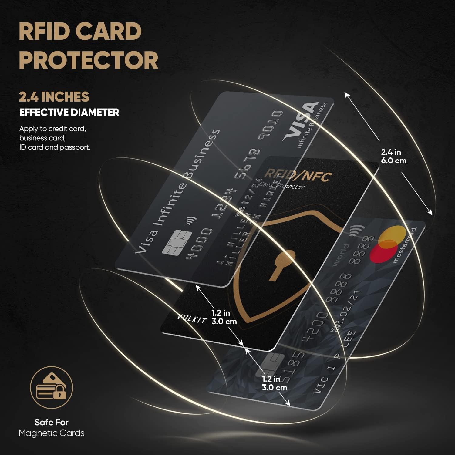 image:imageVULKIT RFID Blocking Cards 2 Pack Credit Card Protectors NFC Contactless Cards Protection for Business amp Travel Wallet