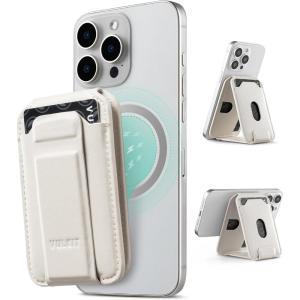 VULKIT Magnetic Phone Card holder RFID Blocking Slim Card Wallet Phone Case Compatible with Suitble for iphone 16/15/14/13/12 Series(Black)(Beige)