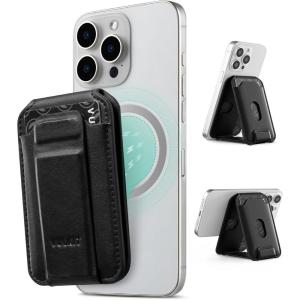 VULKIT Magnetic Phone Card holder RFID Blocking Slim Card Wallet Phone Case Compatible with Suitble for iphone 16/15/14/13/12 Series(Black)(Black)