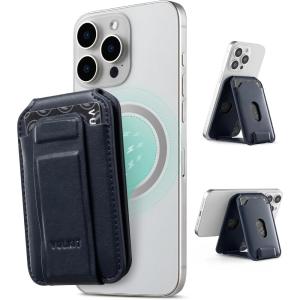 VULKIT Magnetic Phone Card holder RFID Blocking Slim Card Wallet Phone Case Compatible with Suitble for iphone 16/15/14/13/12 Series(Black)(Navy)