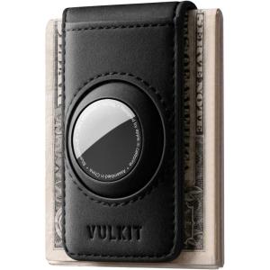 VULKIT Men’s Magnetic Money Clip with Airtag Holder – Airtag NOT Included- Holds Up to 15 Cash or 8 Cards(Black)