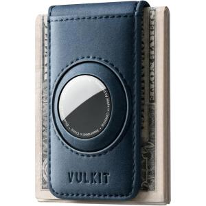 VULKIT Men’s Magnetic Money Clip with Airtag Holder – Airtag NOT Included- Holds Up to 15 Cash or 8 Cards(Navy)