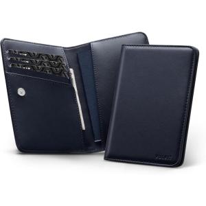 VULKIT Passport Holder For Travel With Magnetic Closure RFID Blocking Travel Wallet Passport Book Cover Boarding Pass Holder Travel Essentials(Nappa Navy)