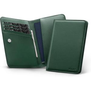 VULKIT Passport Holder For Travel With Magnetic Closure RFID Blocking Travel Wallet Passport Book Cover Boarding Pass Holder Travel Essentials(Nappa Olive)