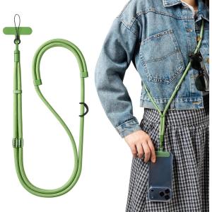 VULKIT Phone Lanyard Crossbody Cellphone Wrist Strap Anti-Theft Phone Strap Adjustable Neck Lanyard with Metal Buckles(Green)