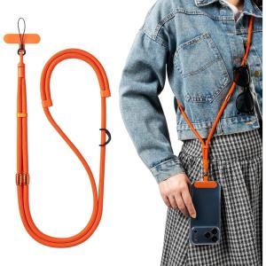 VULKIT Phone Lanyard Crossbody Cellphone Wrist Strap Anti-Theft Phone Strap Adjustable Neck Lanyard with Metal Buckles(Orange)