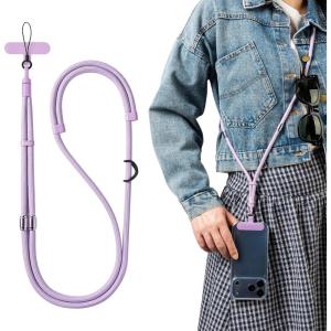 VULKIT Phone Lanyard Crossbody Cellphone Wrist Strap Anti-Theft Phone Strap Adjustable Neck Lanyard with Metal Buckles(Purple)
