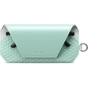 VULKIT Portable Leather Eye Glasses Case for Women & Men, Slim Sunglass Case, Unisex Eyeglass Case(Mint Green)