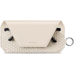 VULKIT Portable Leather Eye Glasses Case for Women & Men, Slim Sunglass Case, Unisex Eyeglass Case(Moonstone Beige)