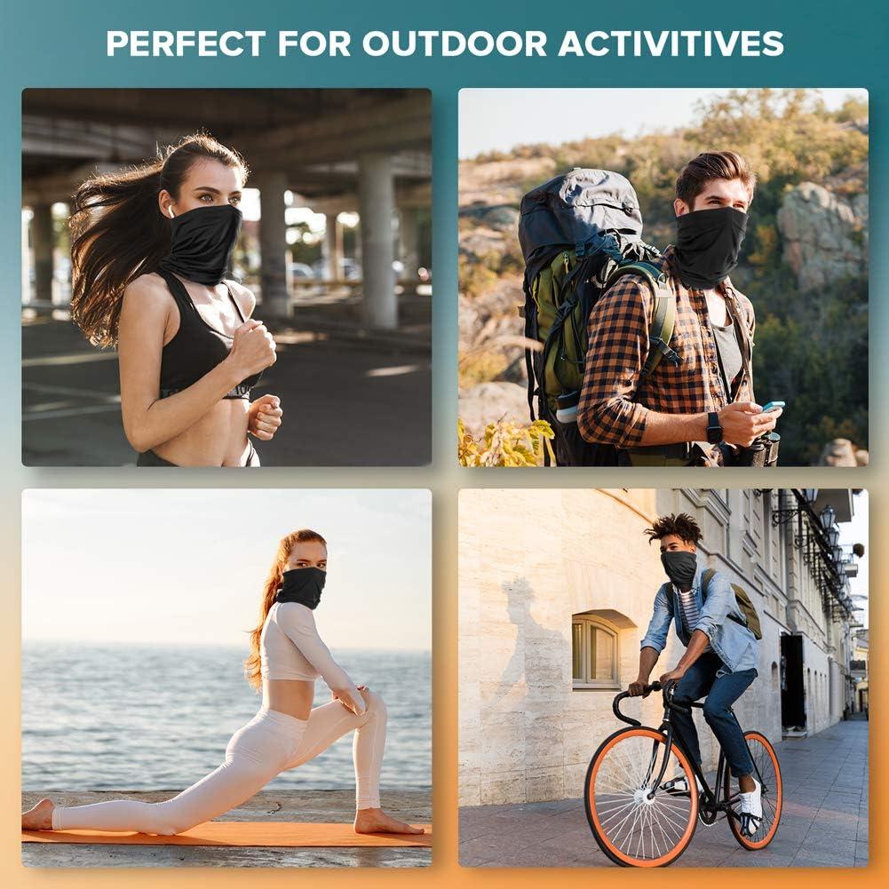 image:imageVULKIT 2 Pack Neck Gaiter Face Mask Scarf Reusable Bandanas Tube UV Protection Balaclava Outdoor Sport for Men and WomenArmy Green