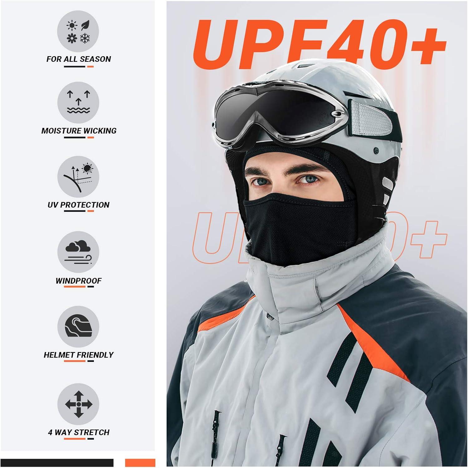 image:imageVULKIT Balaclava Face Mask UV Protection for Women Men Leightweight Sun Tatical Hood Fishing Riding MotorcycleMc Black