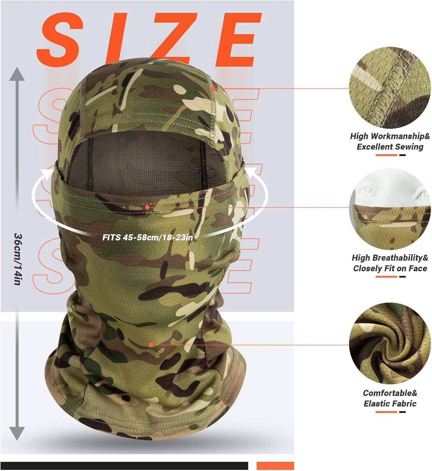 image:imageVULKIT Balaclava Face Mask UV Protection for Women Men Leightweight Sun Tatical Hood Fishing Riding MotorcycleMc Black