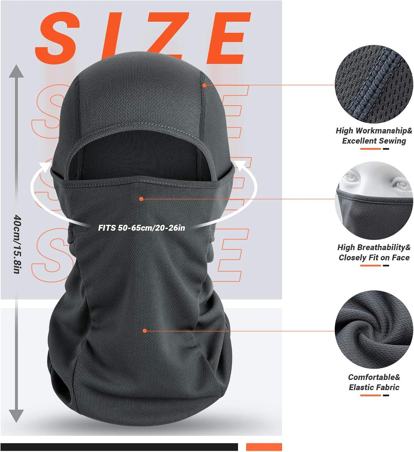 image:imageVULKIT Balaclava Face Mask UV Protection for Women Men Leightweight Sun Tatical Hood Fishing Riding MotorcycleSky Blue
