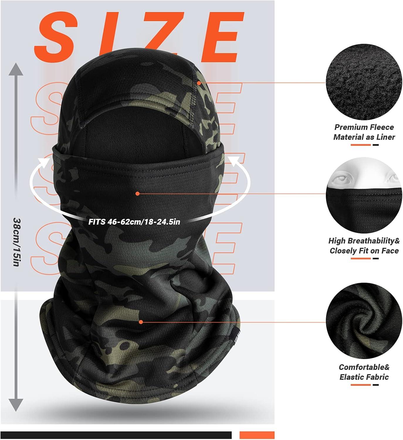 image:imageVULKIT Balaclava Face Mask UV Protection for Women Men Leightweight Sun Tatical Hood Fishing Riding MotorcycleWarmmc Black