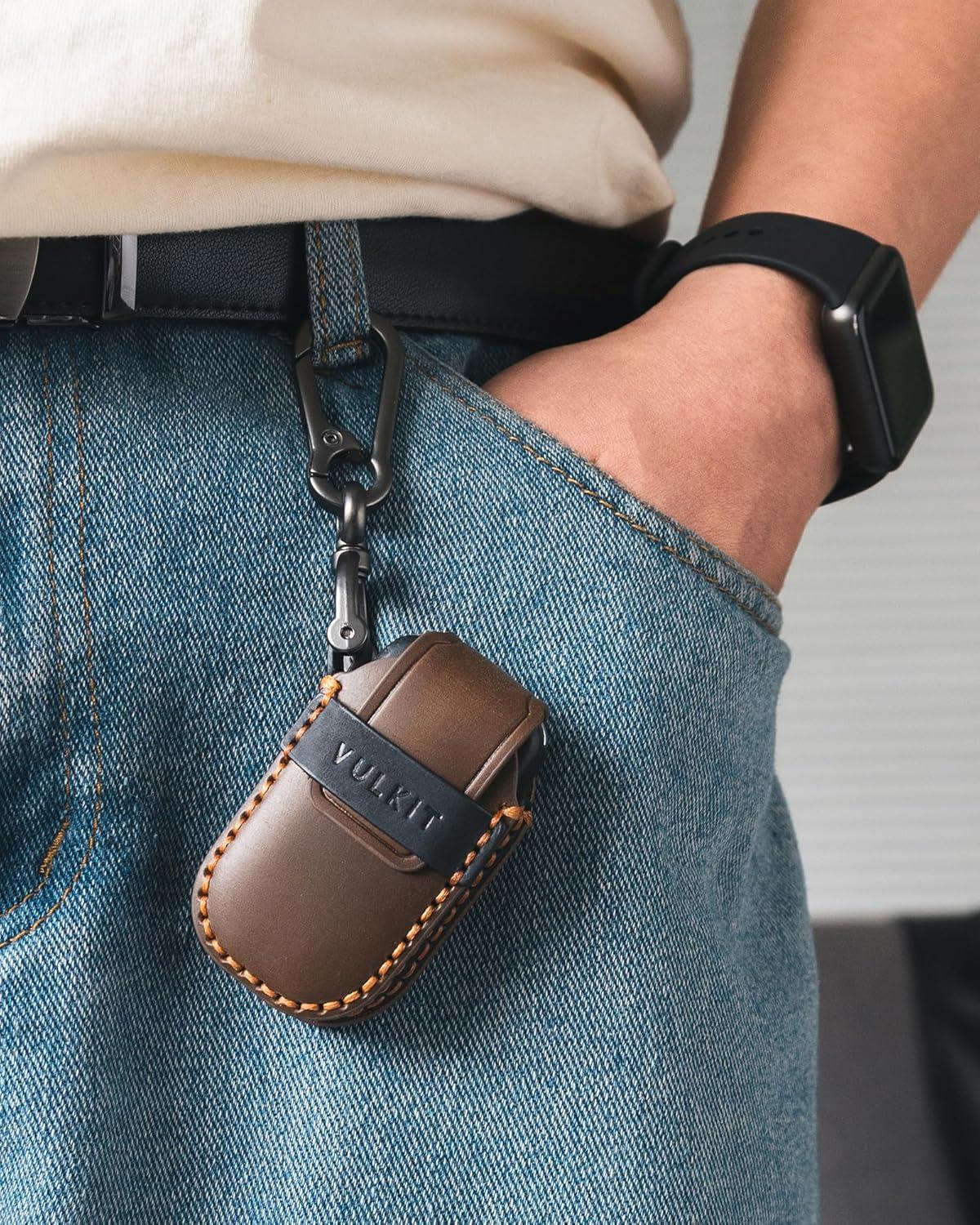 image:imageVULKIT Car Key Fob Cover Leather Full Protection 5 Buttons Key Case Shell Compatible with Honda 20222025 Civic Accord HRV Pilot CRV