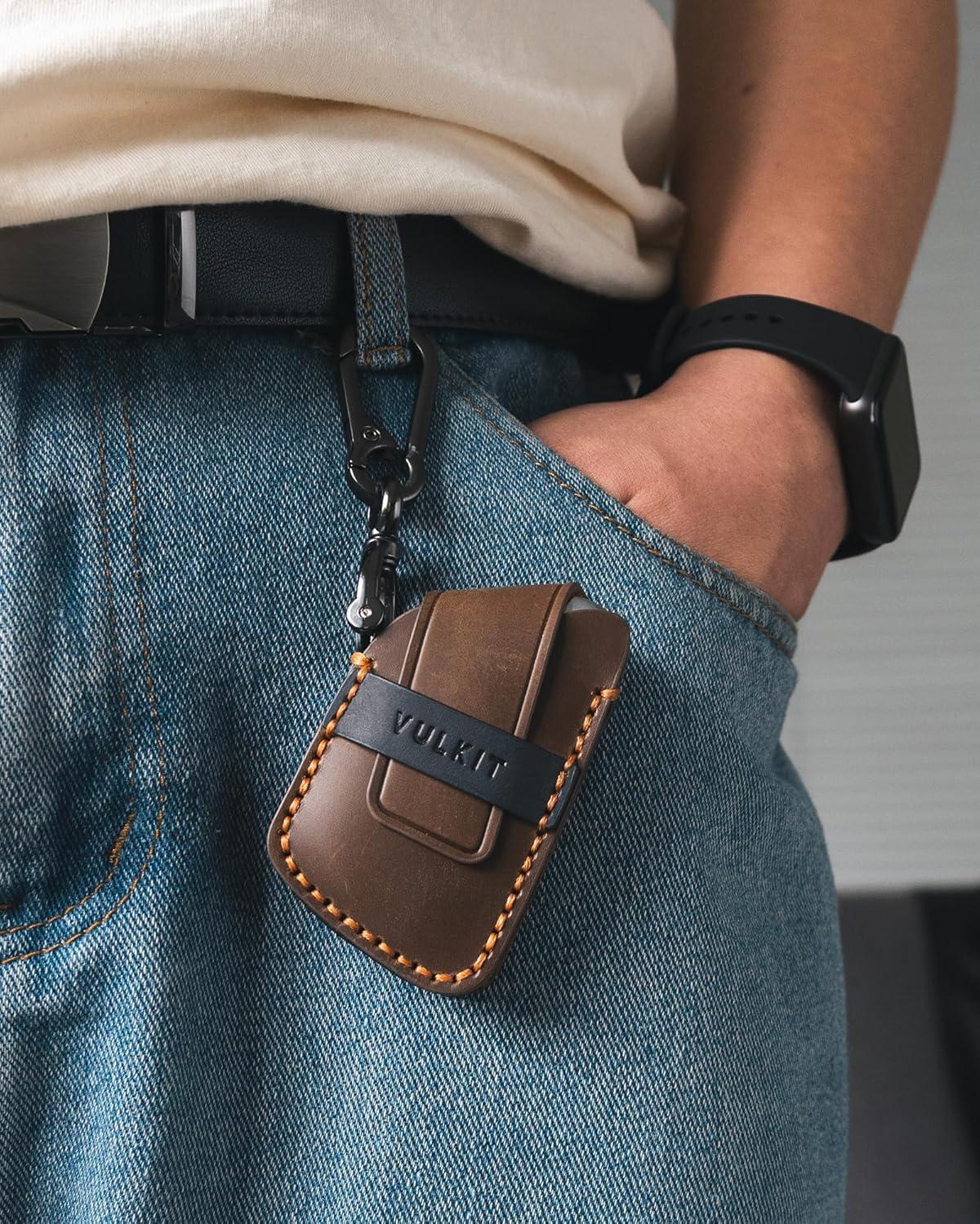 image:imageVULKIT Car Key Fob Cover Leather Full Protection Key Case Shell Compatible with 20222025 Chevy Silverado 1500 GMC Sierra 1500 2024 2025 Silverado Sierra 2500HD 3500HD