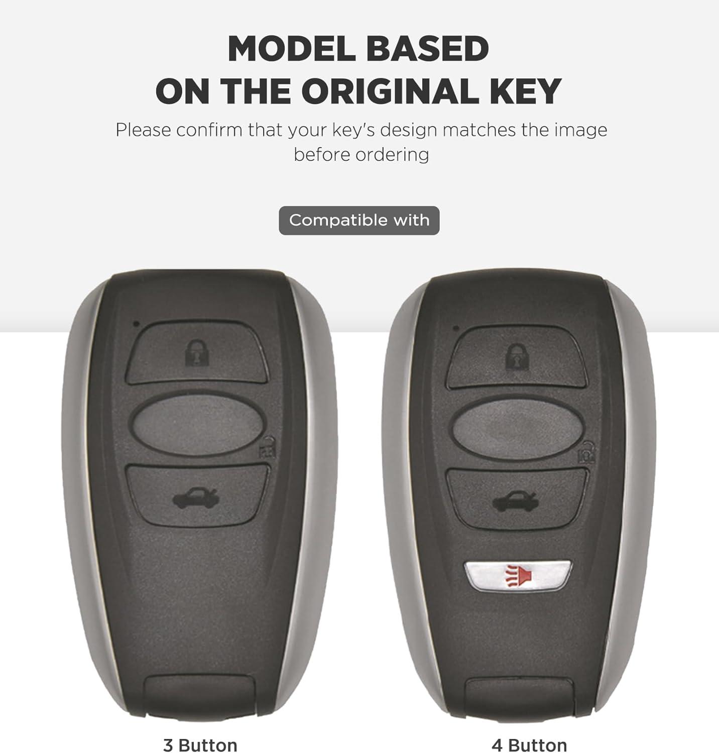image:imageVULKIT Car Key Fob Cover Leather Full Protection Key Case Shell Compatible with 4Buttons fit Subaru BRZ Legacy Outback Ascent Crosstrek Forester WRX Brown
