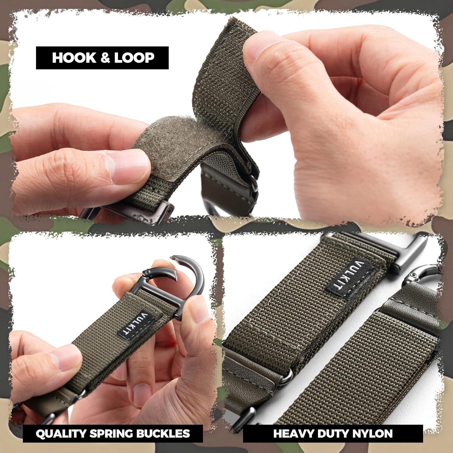 image:imageVULKIT Heavy Duty Keychain Durable Nylon Strap for Belt Loop Molle Pouch Backpack Quick Release Key RingsArmy Green