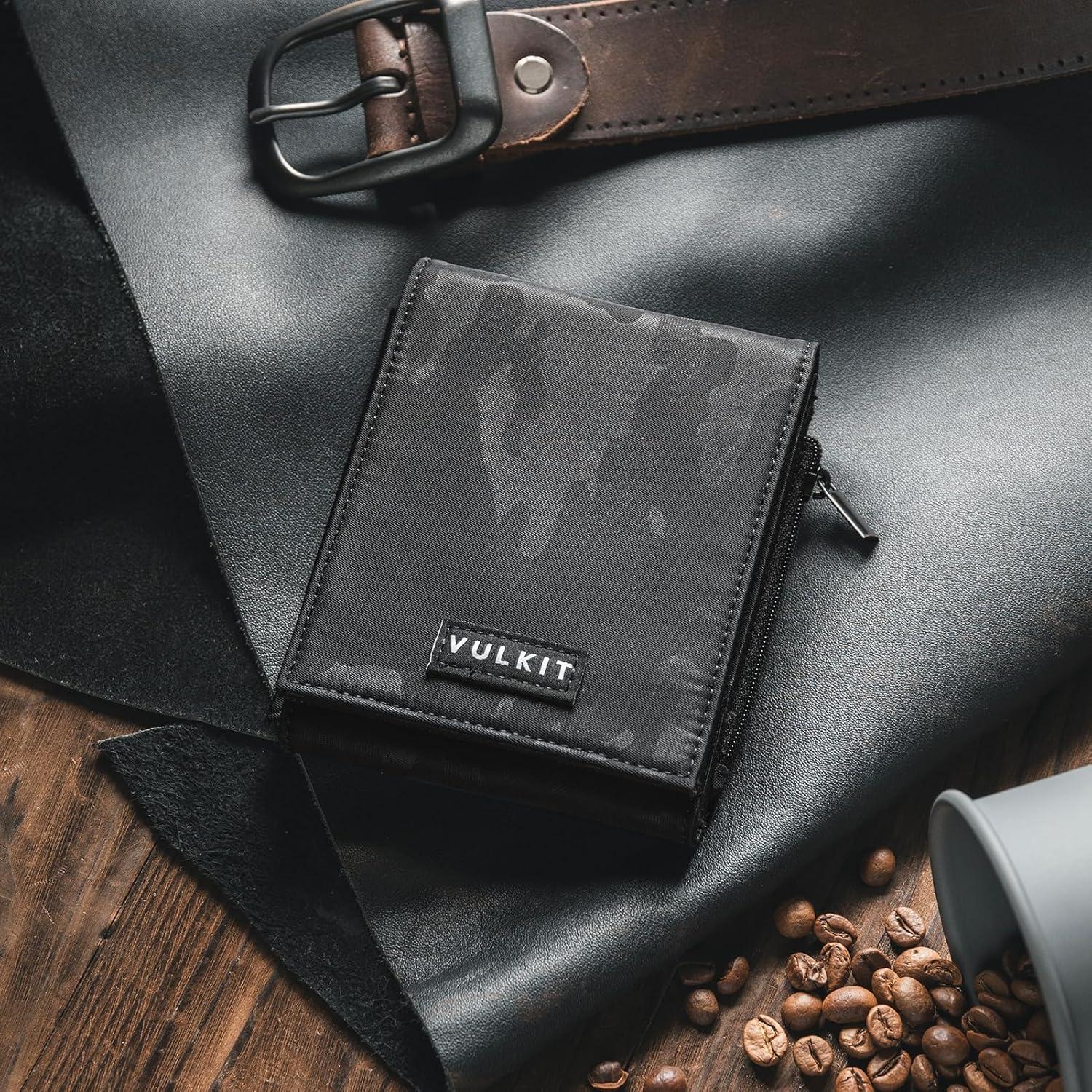 image:imageVULKIT Mens Wallet RFID Blocking Card Holder Minimalist Multifold Magic Wallet for 20 Cards Cash BillsCamouflage GreenCamouflage black