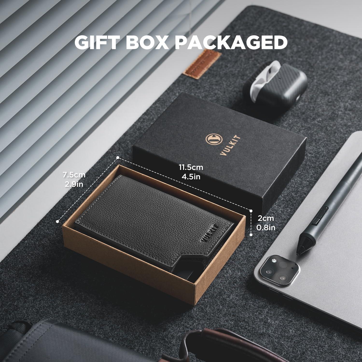 image:imageVULKIT Mens Wallet Top Grain Leather Minimalist Pop Up Card Holder RFID Blocking Magnetic Closure Leather Wallet with ID Window for Cash amp Credit Cards Up To 11 CardsTop Grain LeatherBlack