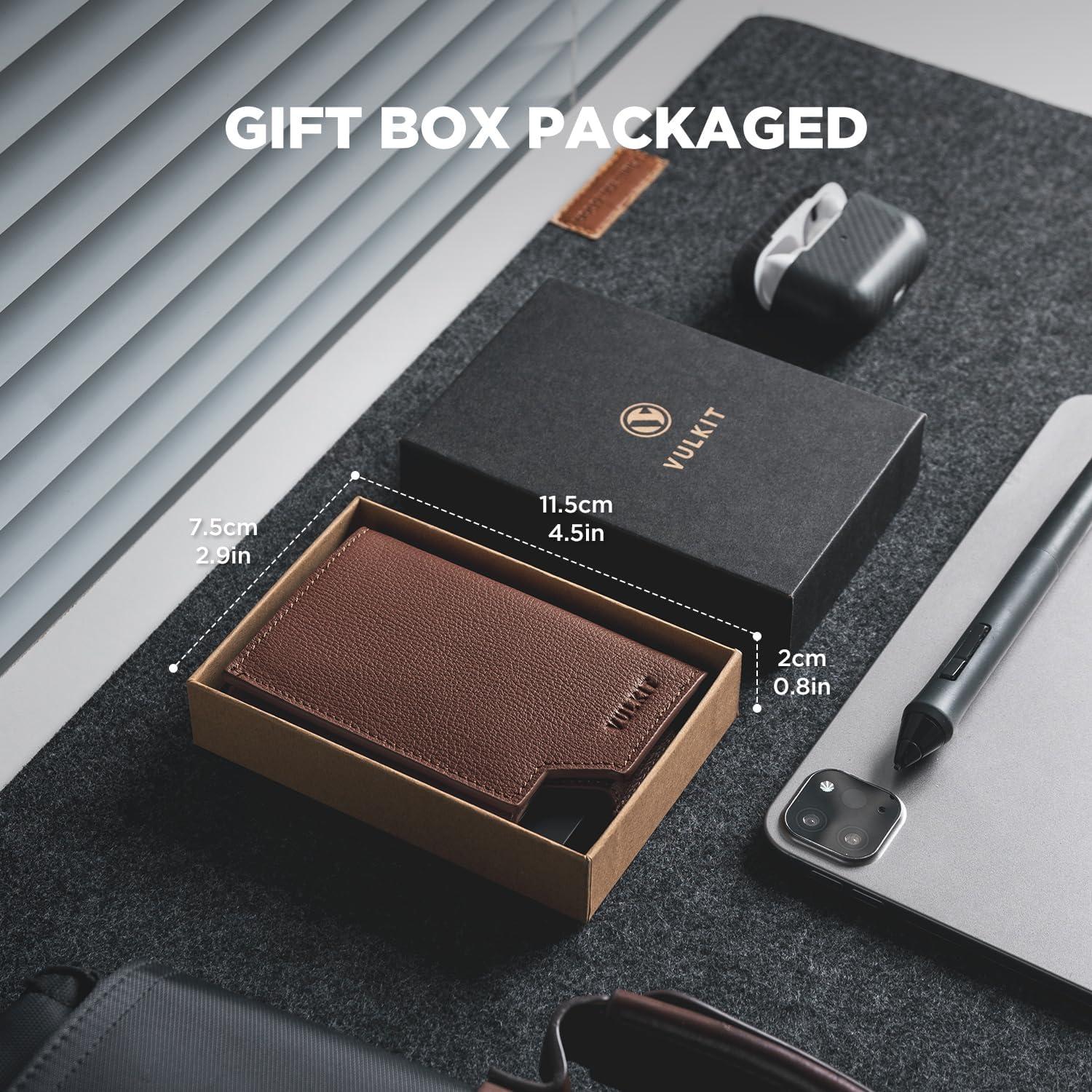 image:imageVULKIT Mens Wallet Top Grain Leather Minimalist Pop Up Card Holder RFID Blocking Magnetic Closure Leather Wallet with ID Window for Cash amp Credit Cards Up To 11 CardsTop Grain LeatherEspresso