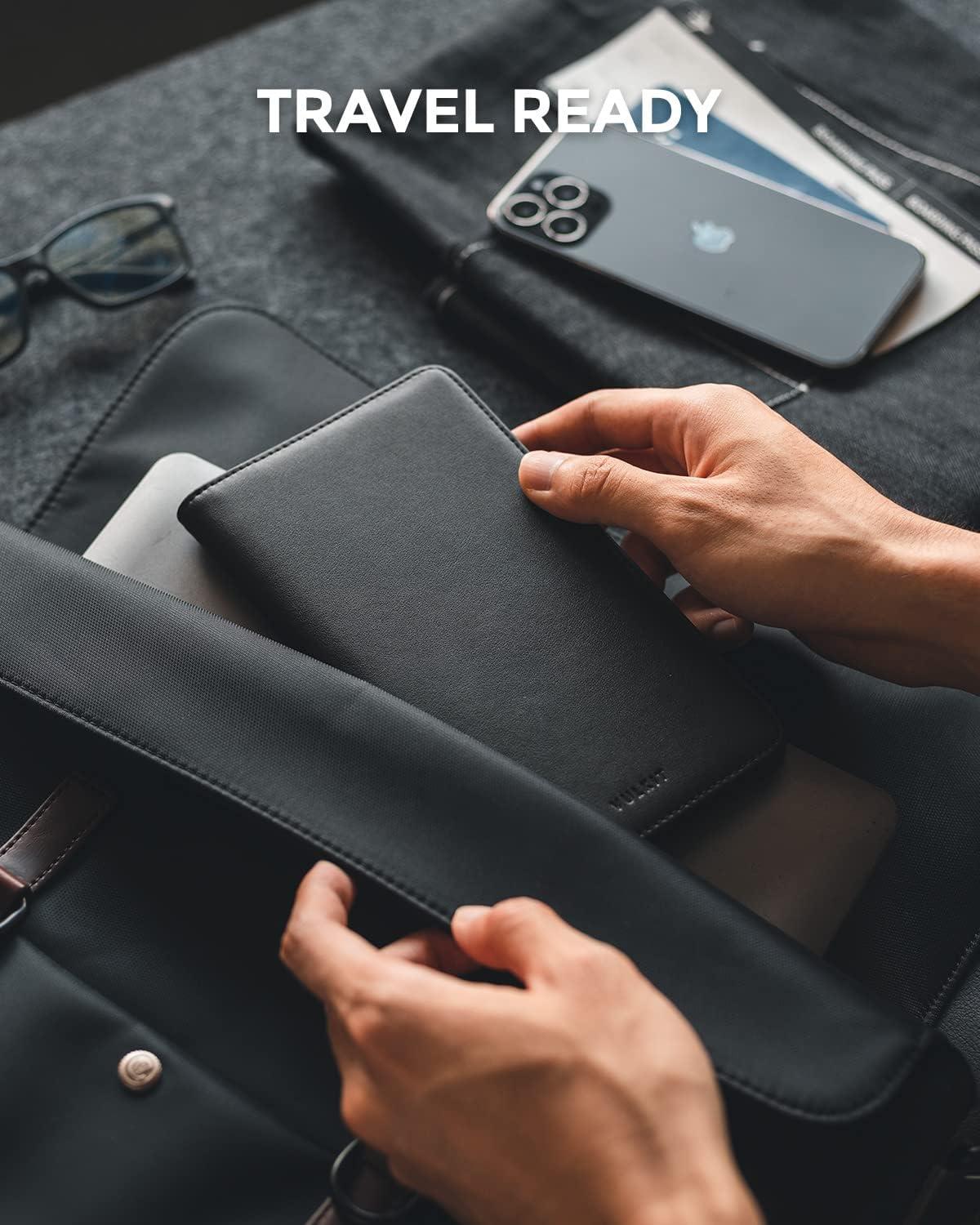 image:imageVULKIT Passport Holder Wallet RFID Blocking Travel Wallet for Men amp WomenBlack
