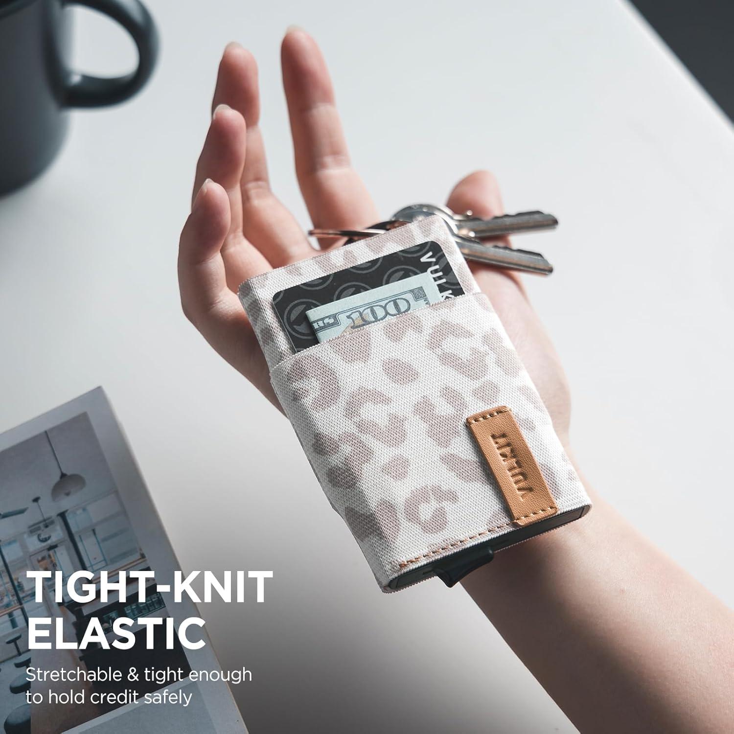 image:imageVULKIT Pop up Wallet for Women with Keychain RFID Blocking Minimalist Slim Credit Card Holder for Gift Leopard KhakiLeopard Khaki