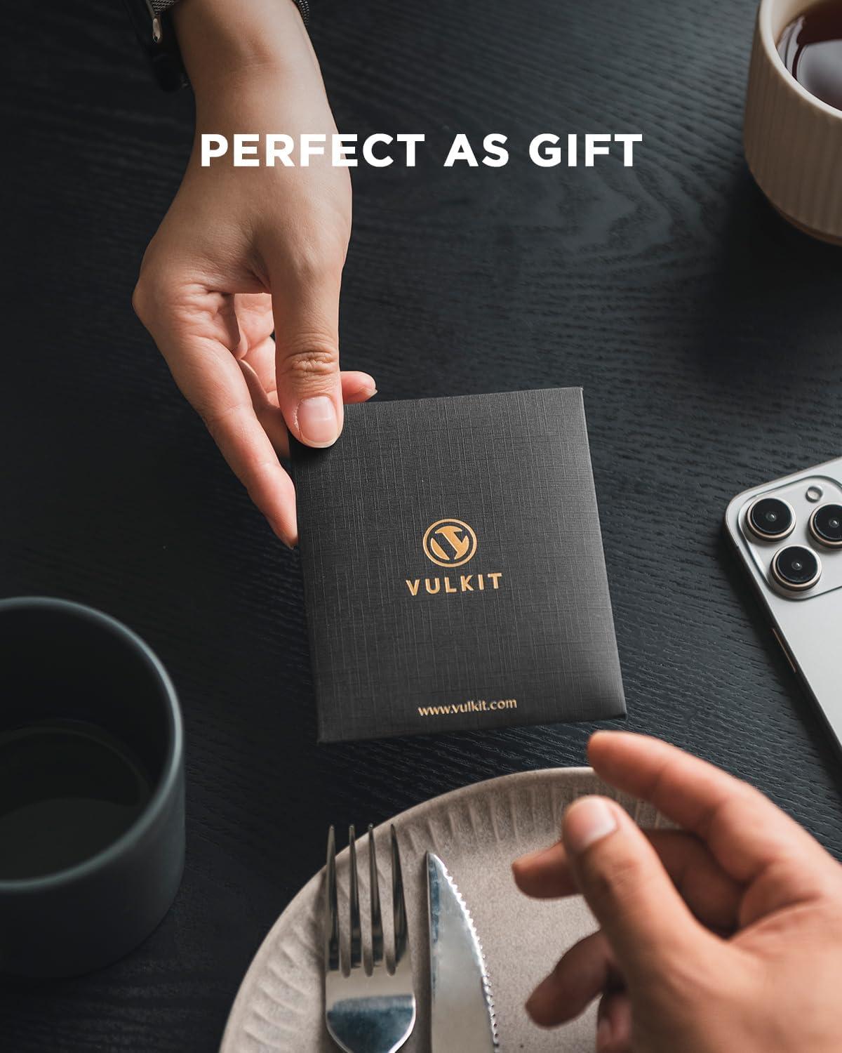 image:imageVULKIT Stick on Card Holder Compatible for iphone Leather Cell Phone Wallet Credit Card Case Strong Sticker for WomenBlackBlue