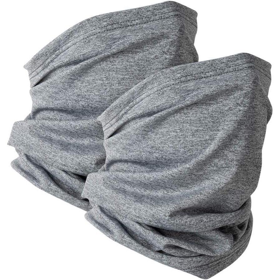 image:imageVULKIT 2 Pack Neck Gaiter Face Mask Scarf Reusable Bandanas Tube UV Protection Balaclava Outdoor Sport for Men and WomenStorm Grey