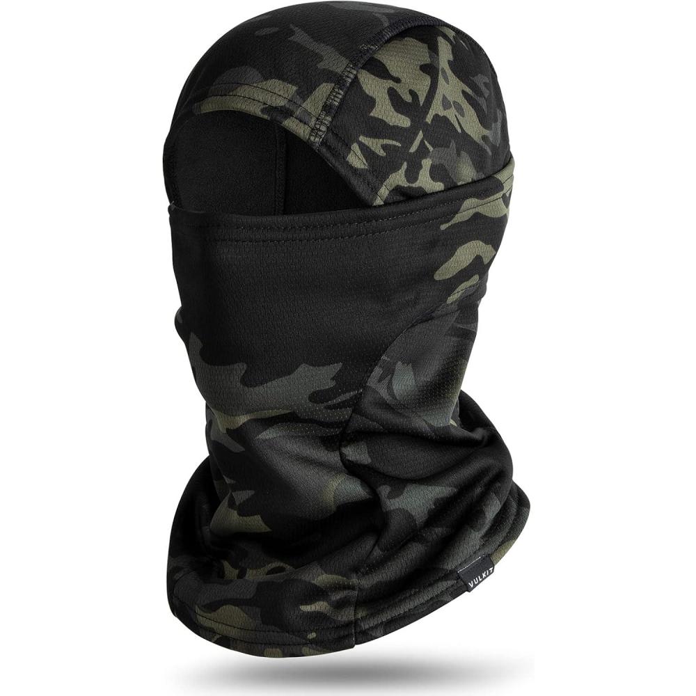 image:imageVULKIT Balaclava Face Mask UV Protection for Women Men Leightweight Sun Tatical Hood Fishing Riding MotorcycleWarmmc Black