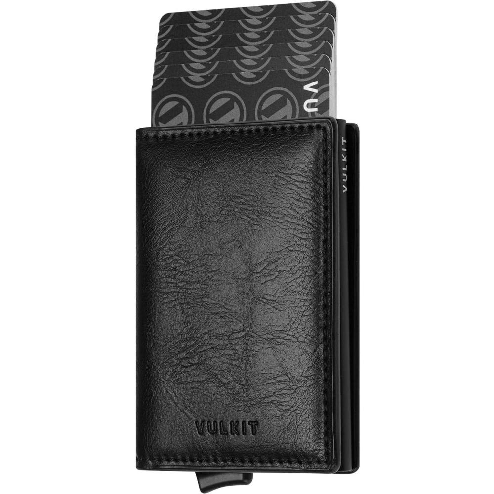 image:imageVULKIT Card Holder Pop Up Slim Wallet Leather RFID Blocking Card Case Up to 8 Credit CardsBlack