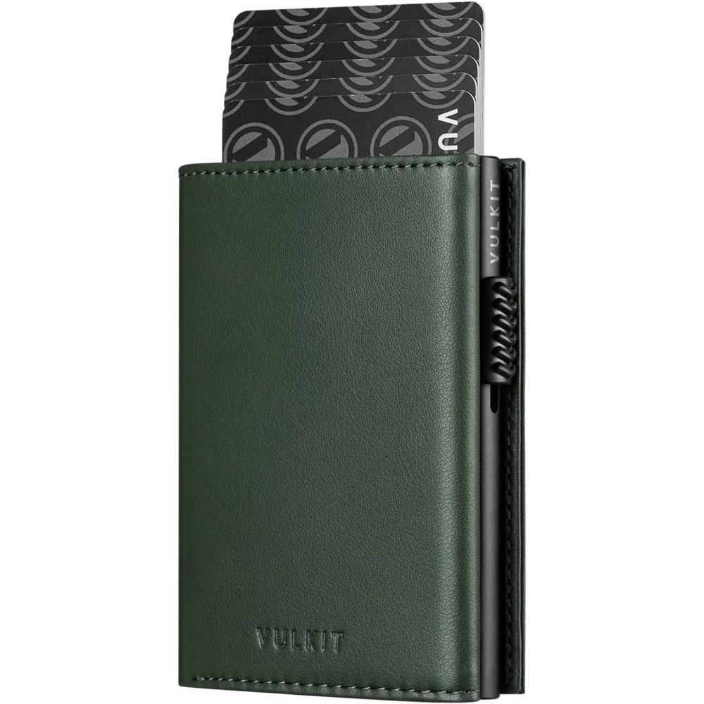 image:imageVULKIT Card Holder Wallet with Coin Pocket Magnetic Closure Pop Up Cards With ID Window Leather Wallet for Cash amp Credit Cards  with Coin Pocket Magnetic Closure Pop Up Cards With ID WindowNappa Olive