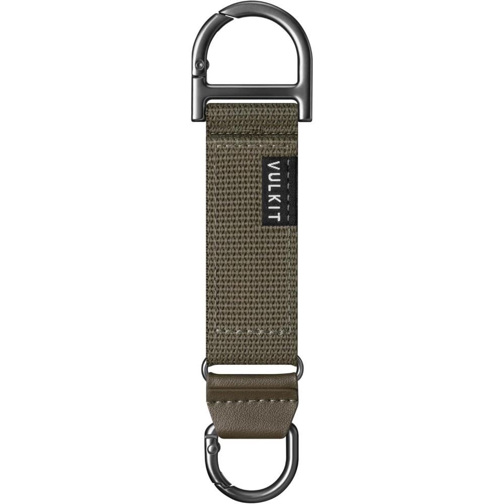 image:imageVULKIT Heavy Duty Keychain Durable Nylon Strap for Belt Loop Molle Pouch Backpack Quick Release Key RingsArmy Green