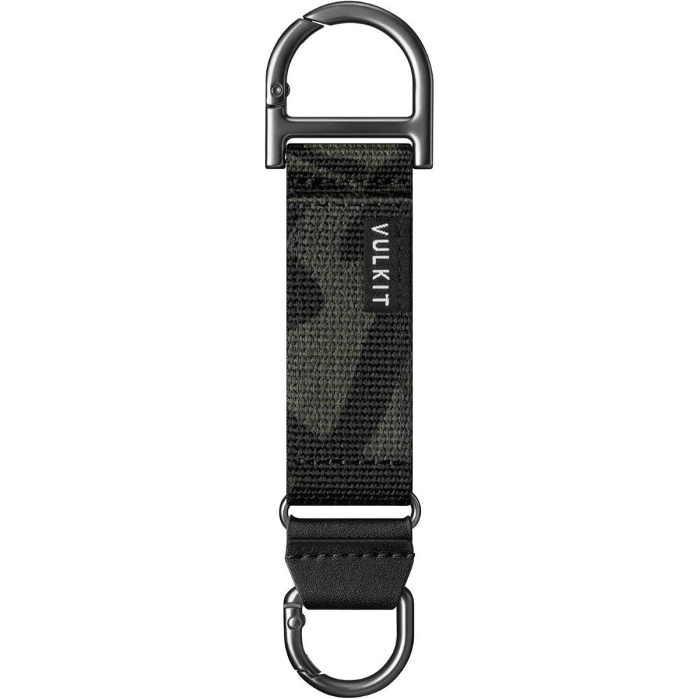 image:imageVULKIT Heavy Duty Keychain Durable Nylon Strap for Belt Loop Molle Pouch Backpack Quick Release Key RingsBlack Camo