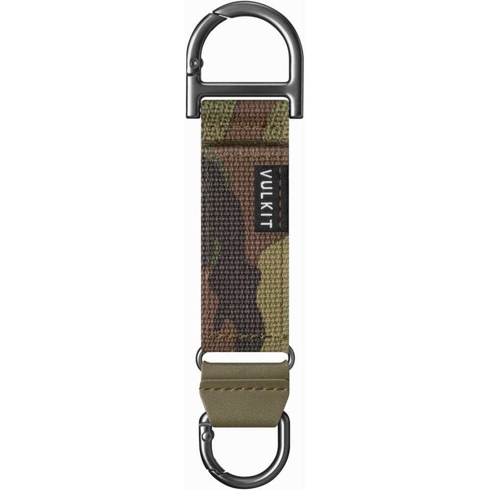 image:imageVULKIT Heavy Duty Keychain Durable Nylon Strap for Belt Loop Molle Pouch Backpack Quick Release Key RingsGreen Camo