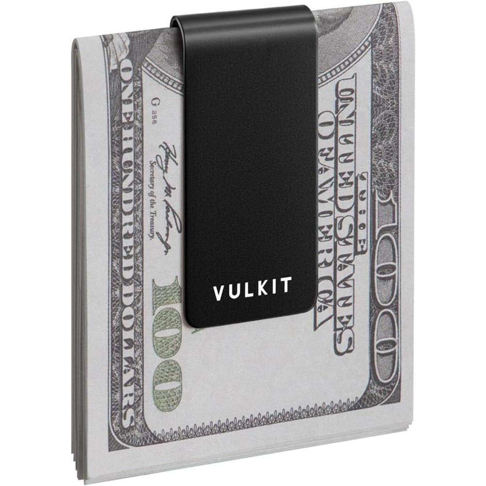 image:imageVULKIT Money Clip Stainless Steel Cash Holder EDC Accessories Mens Money ClipsBlack1pcs