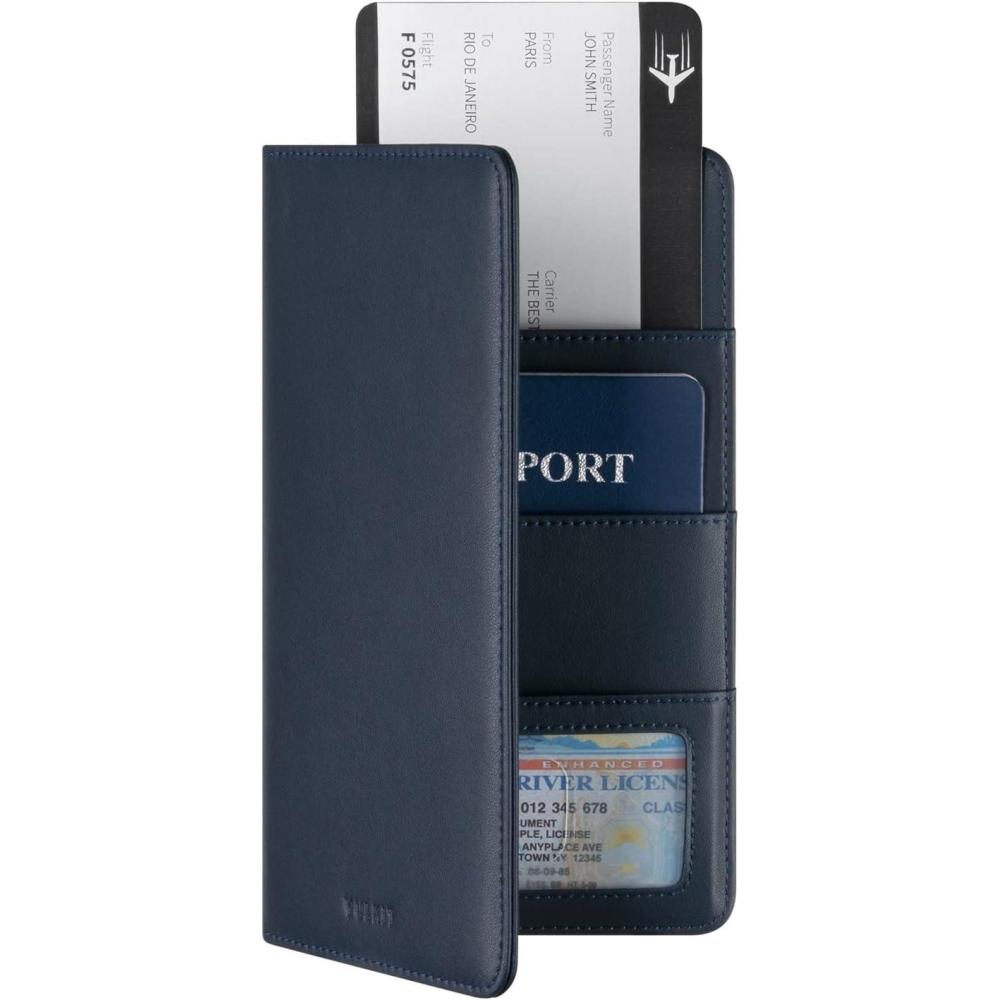 image:imageVULKIT Passport Holder Wallet RFID Blocking Travel Wallet for Men amp WomenNavy