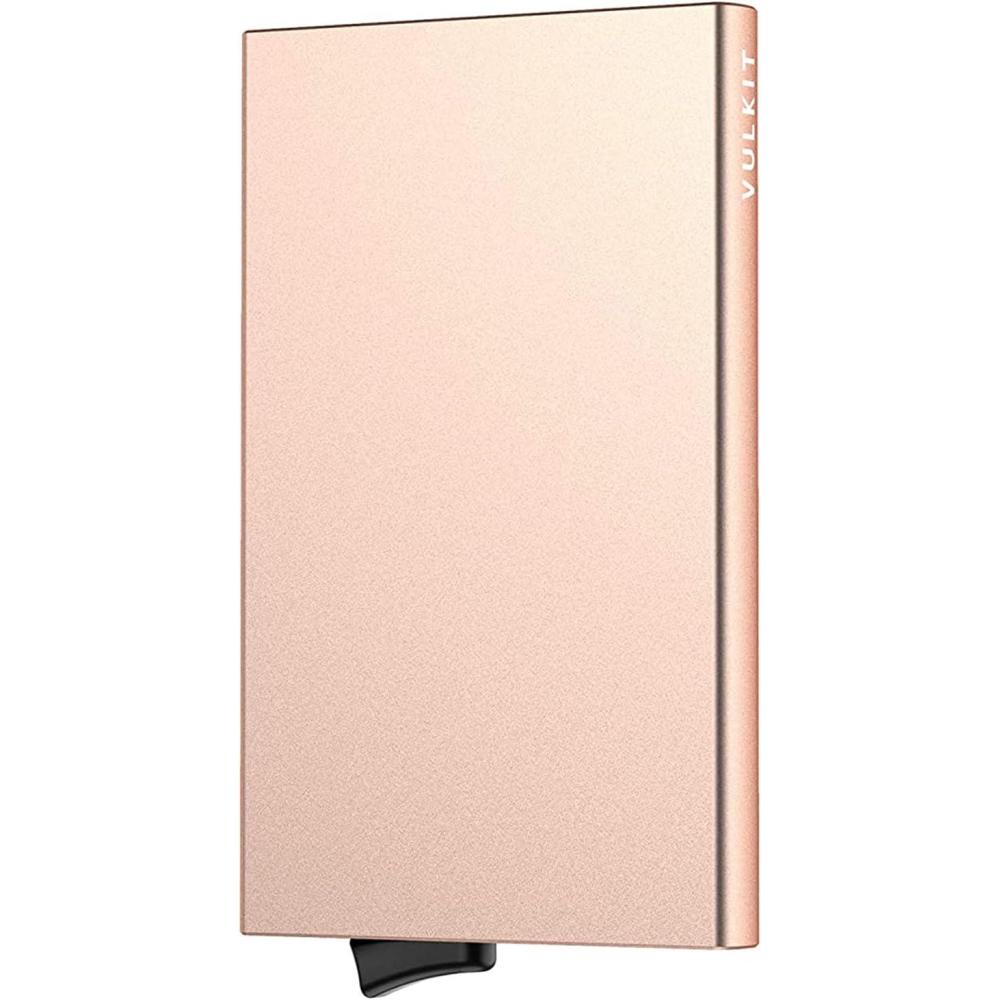 image:imageVULKIT Pop Up Wallet Slim Minimalist Credit Card Holder For Men and Women RFID Blocking Mini Metal Case Winechampagne