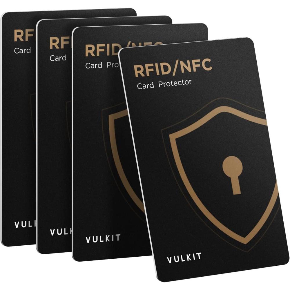 image:imageVULKIT RFID Blocking Cards 12 Pack Credit Card Protectors NFC Contactless Cards Protection for Business amp Travel WalletVCP100