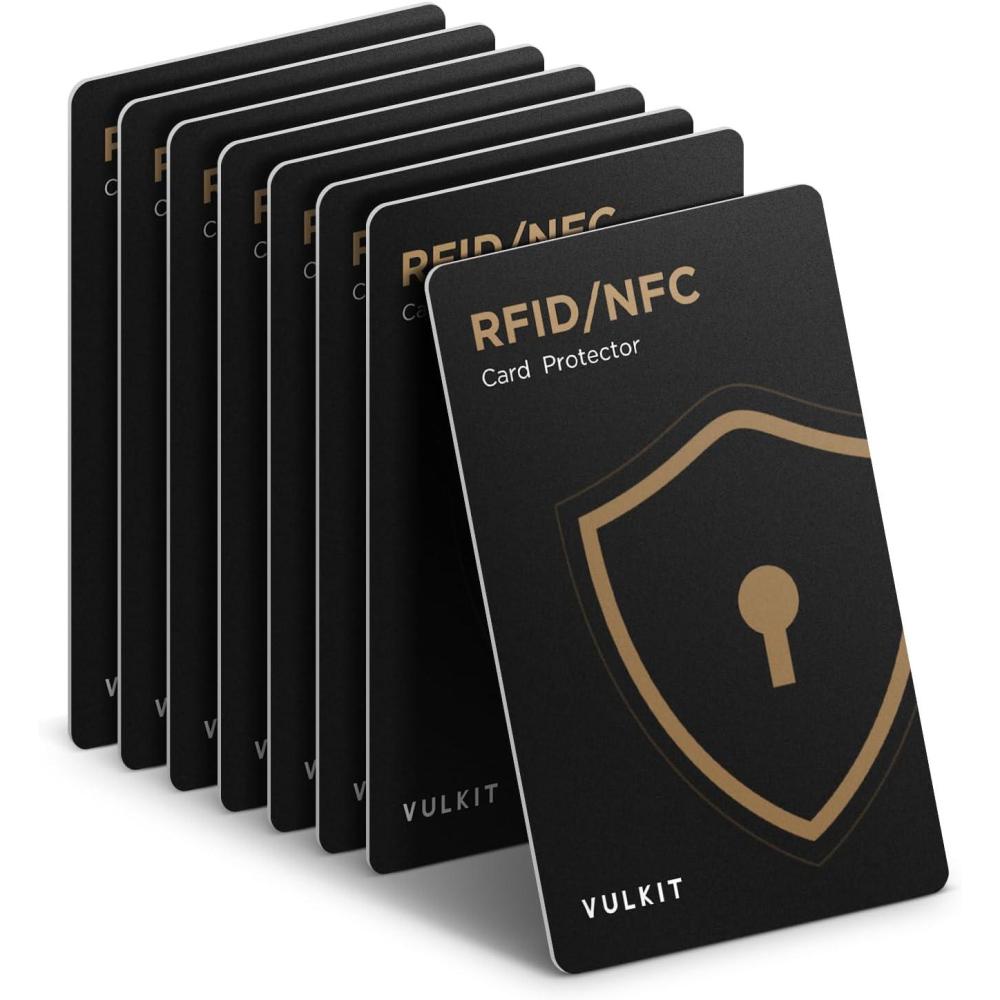 image:imageVULKIT RFID Blocking Cards 12 Pack Credit Card Protectors NFC Contactless Cards Protection for Business amp Travel WalletVCP1008PBlack