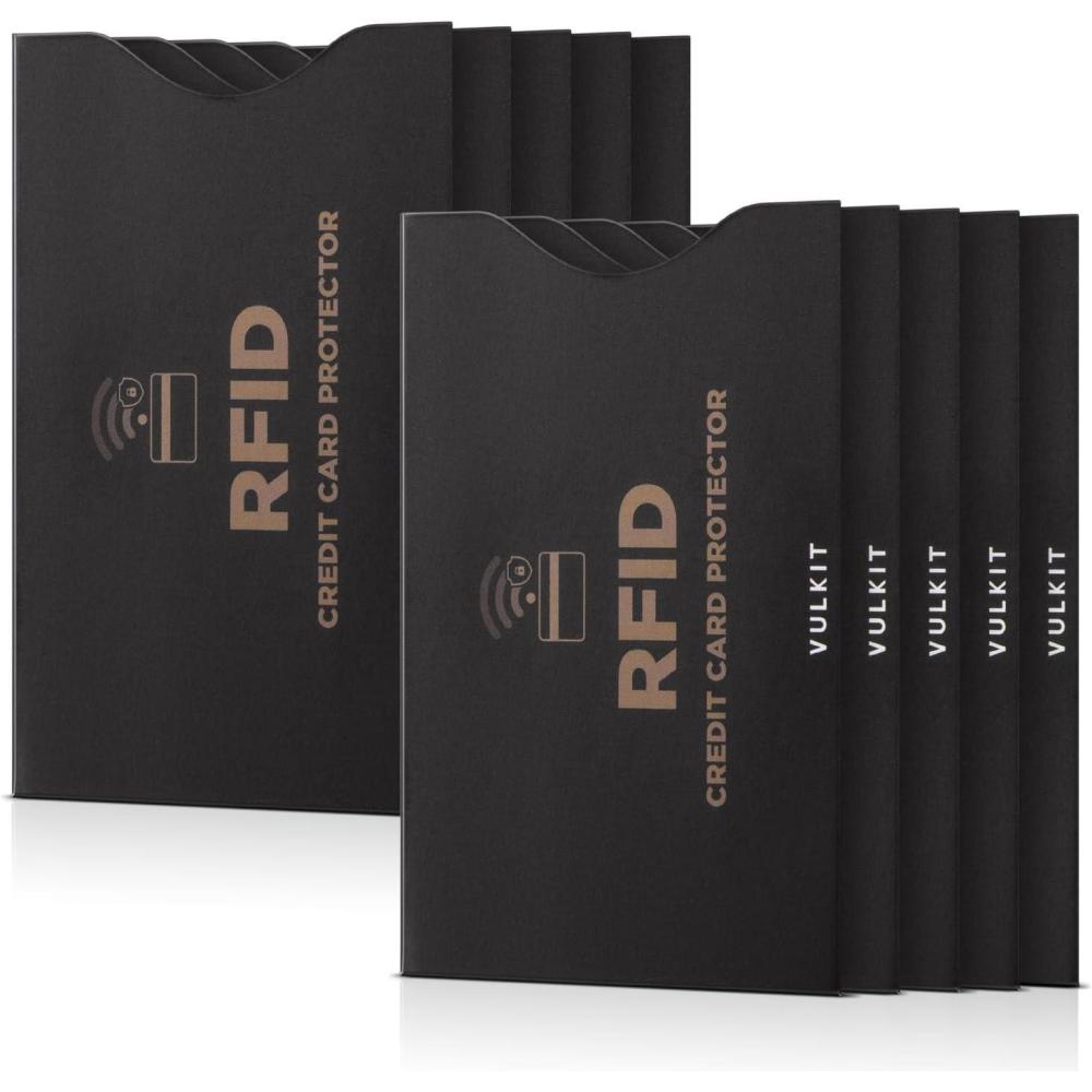 image:imageVULKIT RFID Blocking Sleeves 4 Passport Holders AntiTheft RFID Blocker Sets Travel Essentials Fits Bags amp Purses10 Card Sleeves