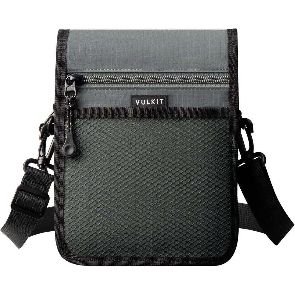 image:imageVULKIT Small Messenger Bag for Men with Adjustable Strap Lightweight Crossbody or Shoulder BagGrey