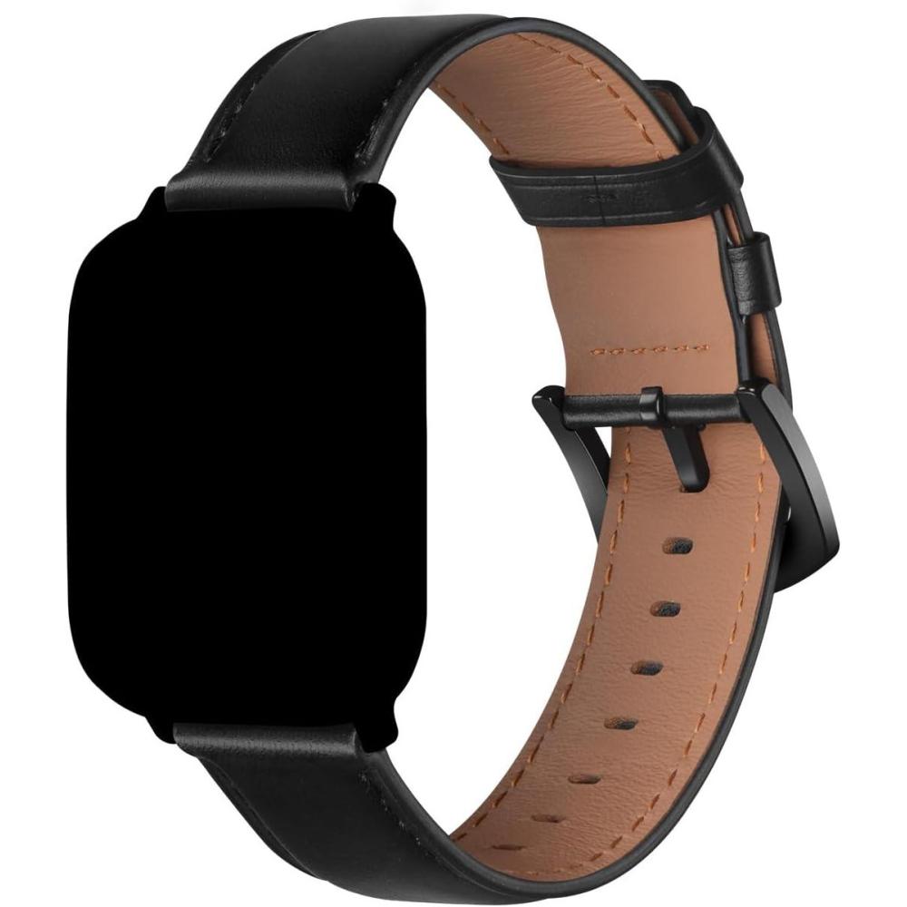 image:imageVULKIT Vintage Leather Bands Compatible with Apple Watch Straps 38mm 40mm 41mm 42mm 44mm 45mm 49mm Genuine Leather Wristbands Compatible for Apple iWatch Ultra SE Series 8 7 6 5 4 3 2 1Black