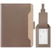 image:imageVULKIT Passport Holder for Travel RFID Blocking Travel Wallet for Women amp Men Passport Cover with Luggage Tag for Suitcases Magnetic Closure Passport Case Holds ID Card 5 Cards Tickets CashTwotone Khaki